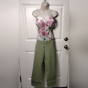 Isaac Mizrahi Mint Green Cropped Ankle Pants
